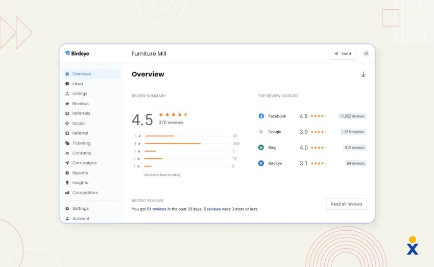 birdeye platform screenshot