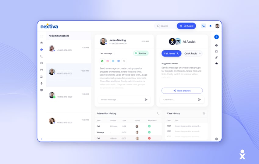 Screenshot of Nextiva