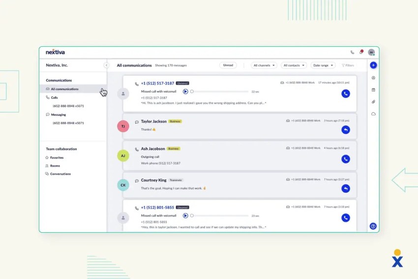 A screenshot shows Nextiva