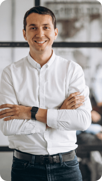 Man standing with crossed arms