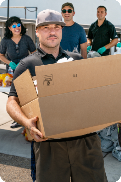 Man holding box
