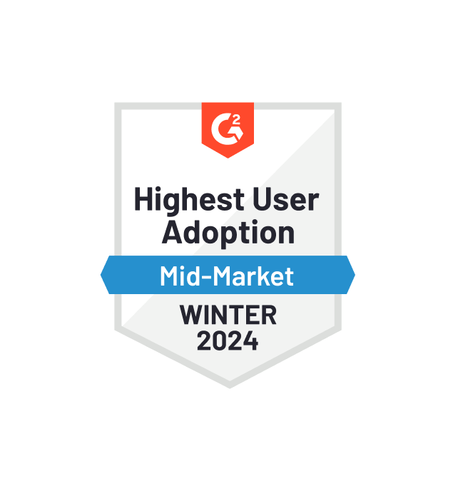 Highest user adoption mid-market winter 2024