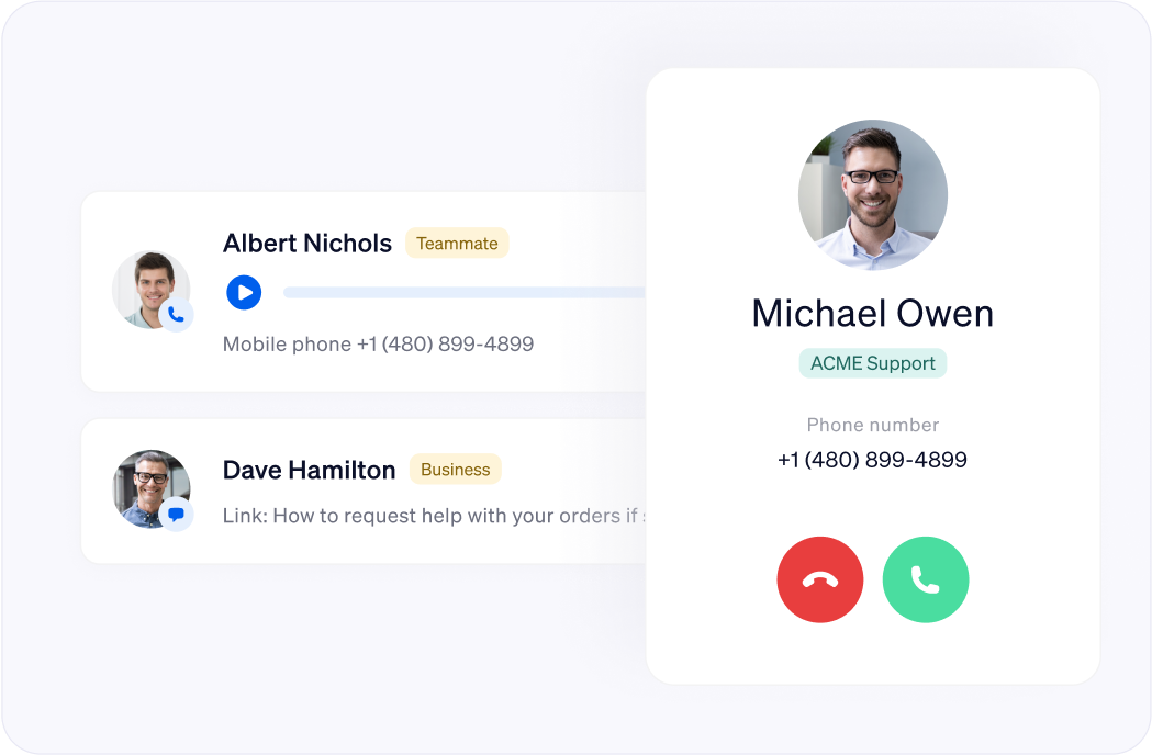 Business voice communication