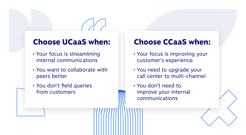 UCaaS vs CCaaS