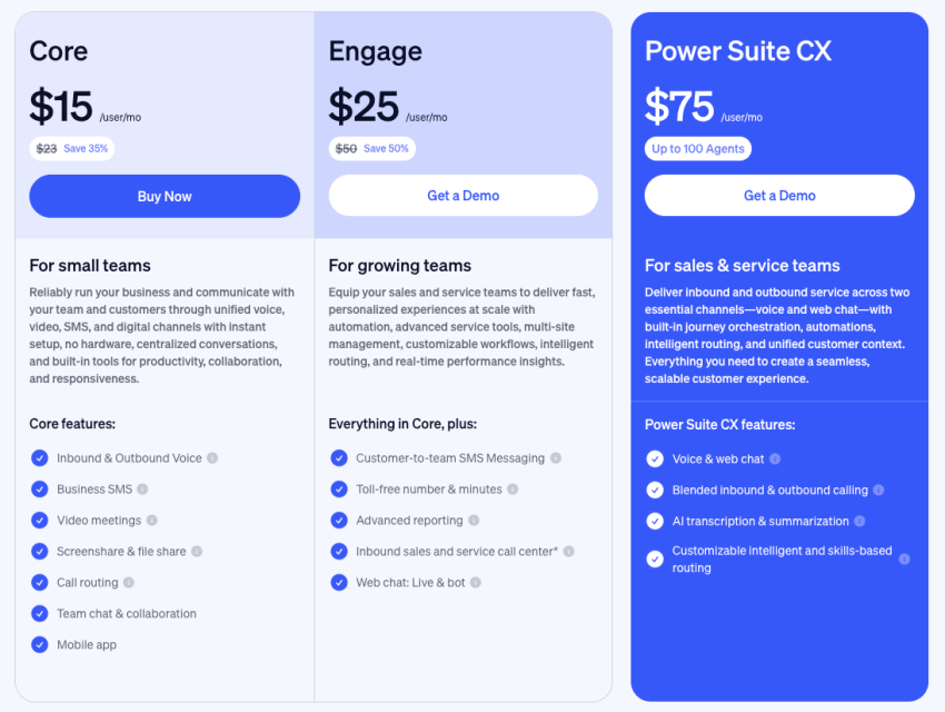 Nextiva new small business pricing
