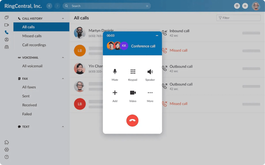 OpenPhone alternatives - RingCentral app