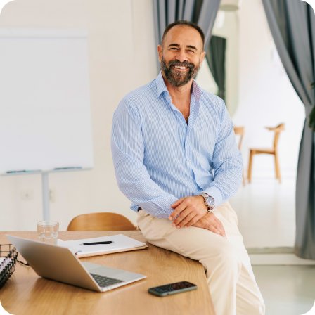 Man smiling at camera
