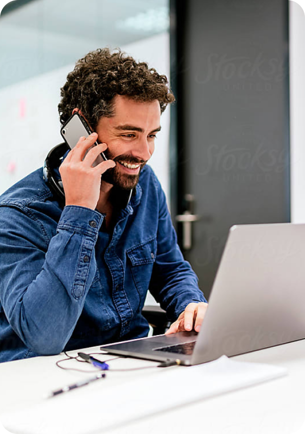Man talking on phone